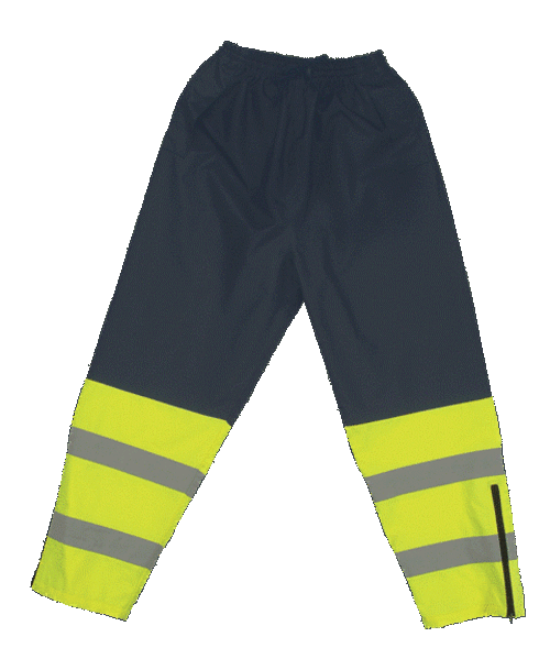 Main 2W 737C-E M Class E Waist Rain Pants - Lime & Blue- Medium image